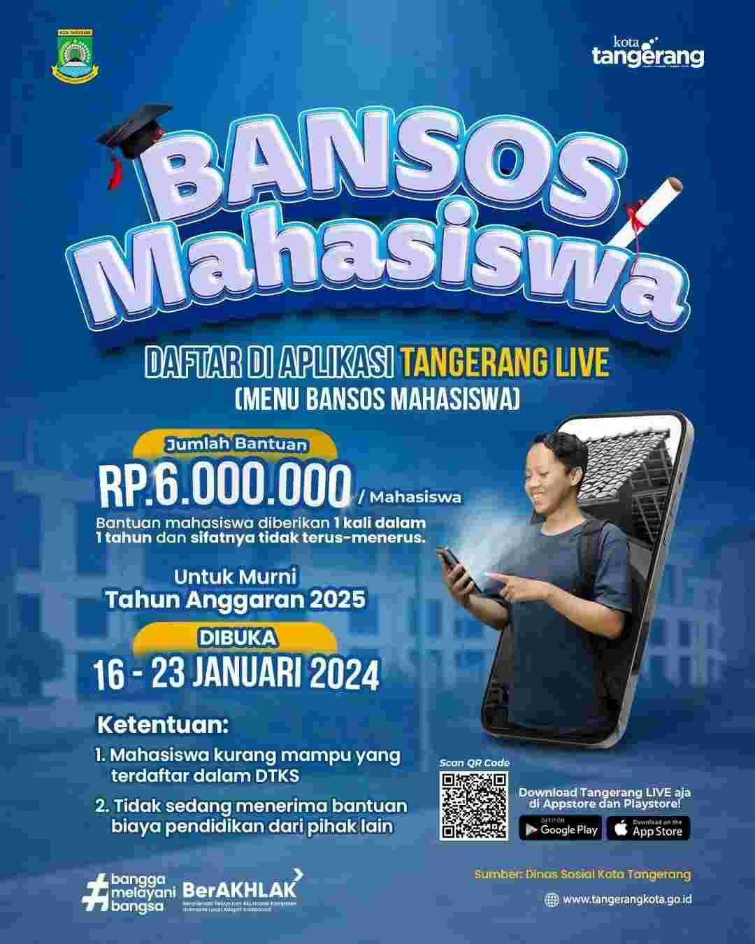 Ingin Daftar Beasiswa Perguruan Tinggi di Kota Tangerang? Ini Syaratnya