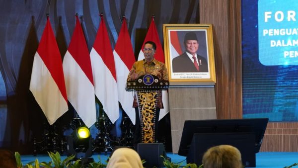 Menteri Hukum Supratman Andi Agtas membuka Forum Nasional Penguatan Tata Kelola Kolaboratif di Graha Pengayoman