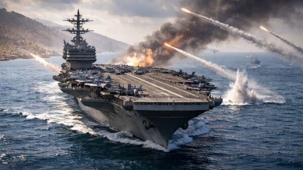 Kapal induk USS Abraham Lincoln di Laut Arab dalam situasi ketegangan militer