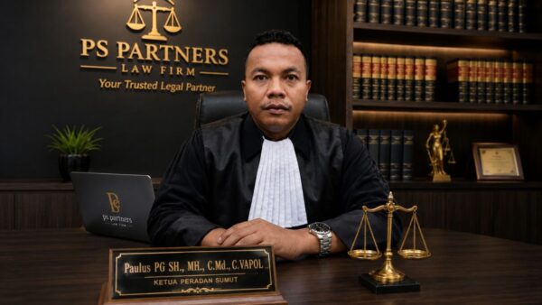 Bung Paulus PG saat menjalankan aktivitas sebagai lawyer dan Ketua PERADAN Sumut di Medan