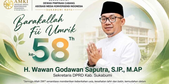 Ketua AMKI Sukabumi Raya menyampaikan ucapan selamat ulang tahun kepada Sekretaris DPRD Kabupaten Sukabumi H. Wawan Godawan Saputra S.IP. M.AP.